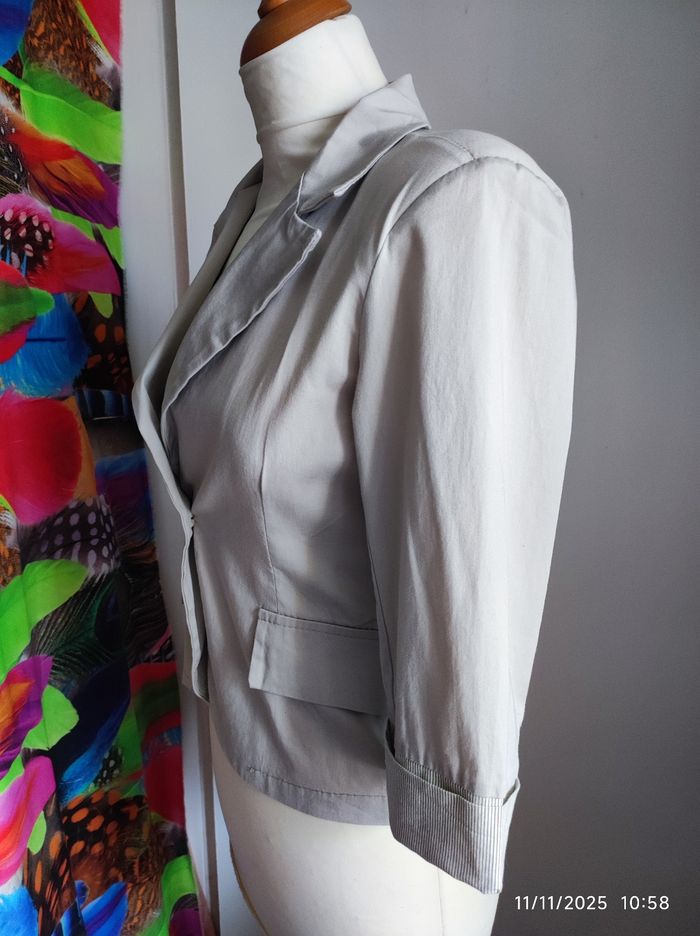 Veste Été écrue Femme Taille M manches 3/4 - photo numéro 2