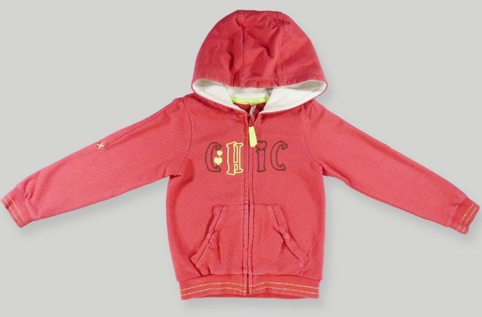 Veste sweat molleton rouge jaune blanc pois chic Orchestra 6 ans 116 cm fille - photo numéro 2