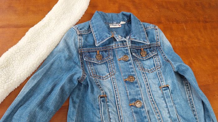 Veste mixte en jean creeks 5 ans col amovible - photo numéro 2