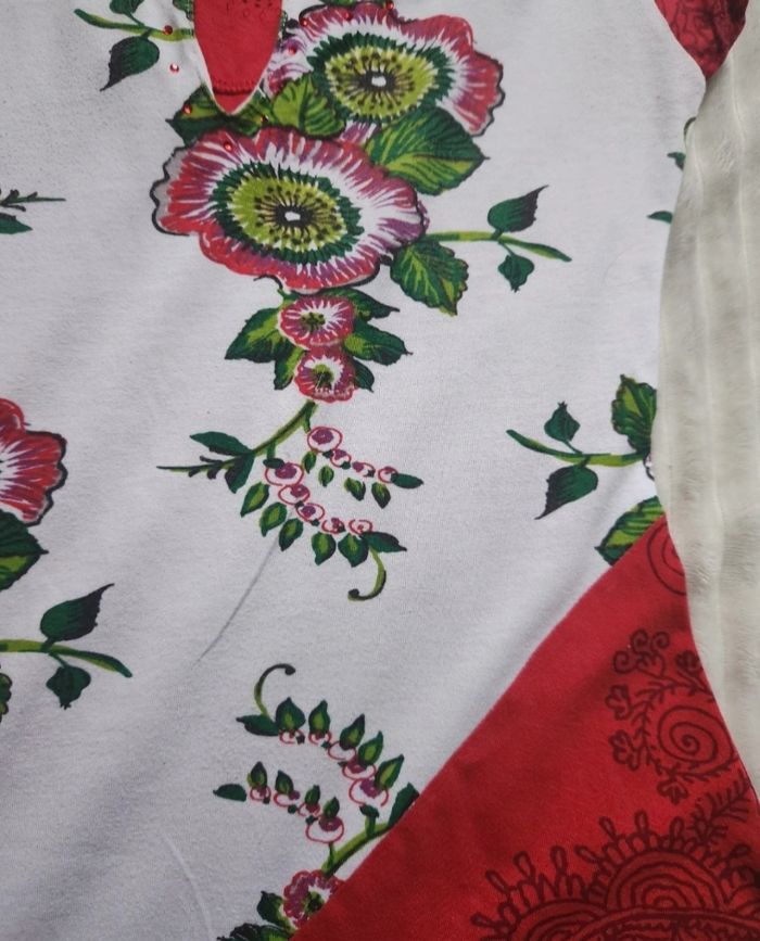 Tunique Desigual rouge & blanche – Taille 36 - photo numéro 3