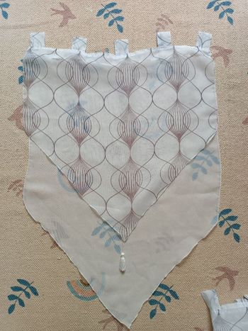 Paire de rideaux voilage 60x90cm blanc gris