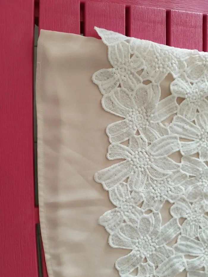 Blouse courte sans manches broderie fleurs nafnaf - photo numéro 6