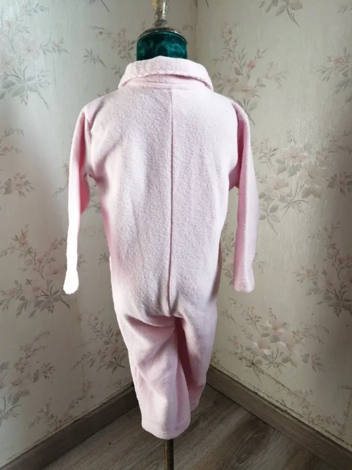 Combinaison pyjama polaire rose avec poches et broderie ours / graine de rêve / (3ans) - photo numéro 7