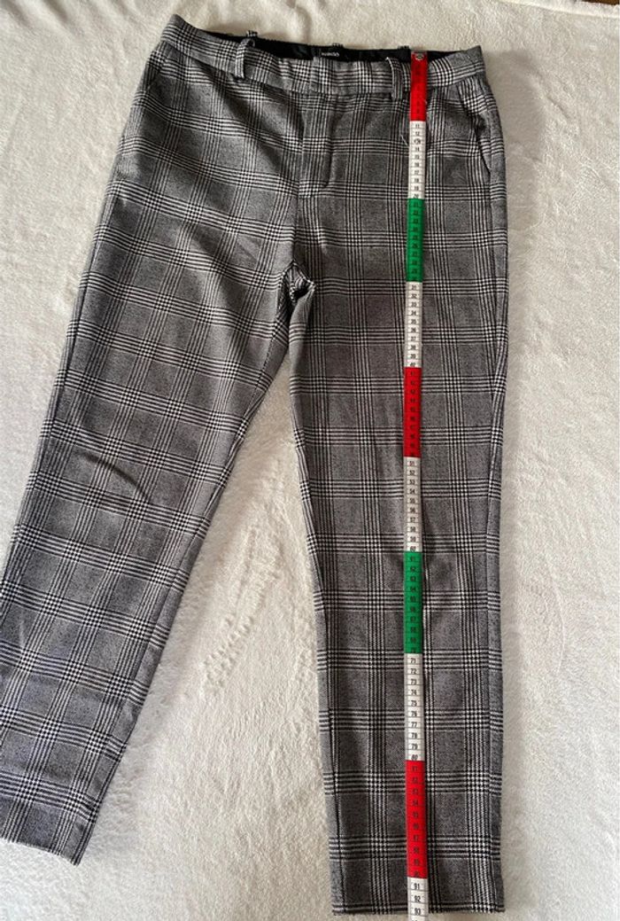 Pantalon Mango noir et blanc à carreaux taille 36 - photo numéro 11