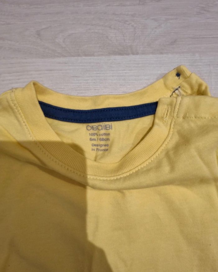 Ensemble pantalon kiabi + t-shirt okaidi 6 mois - photo numéro 3