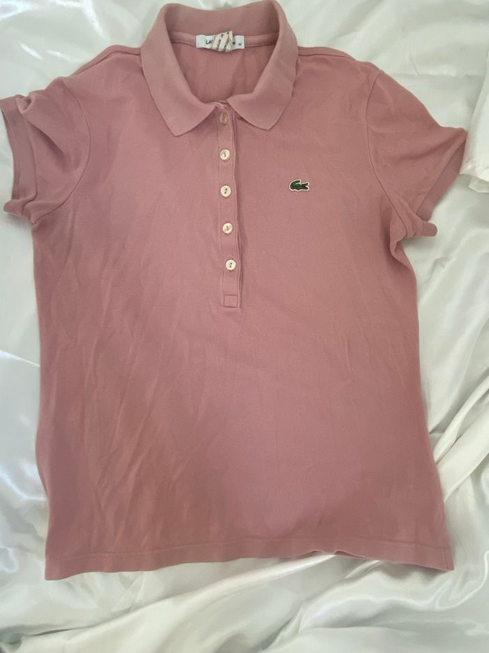 Polo Lacoste taille 40 rose