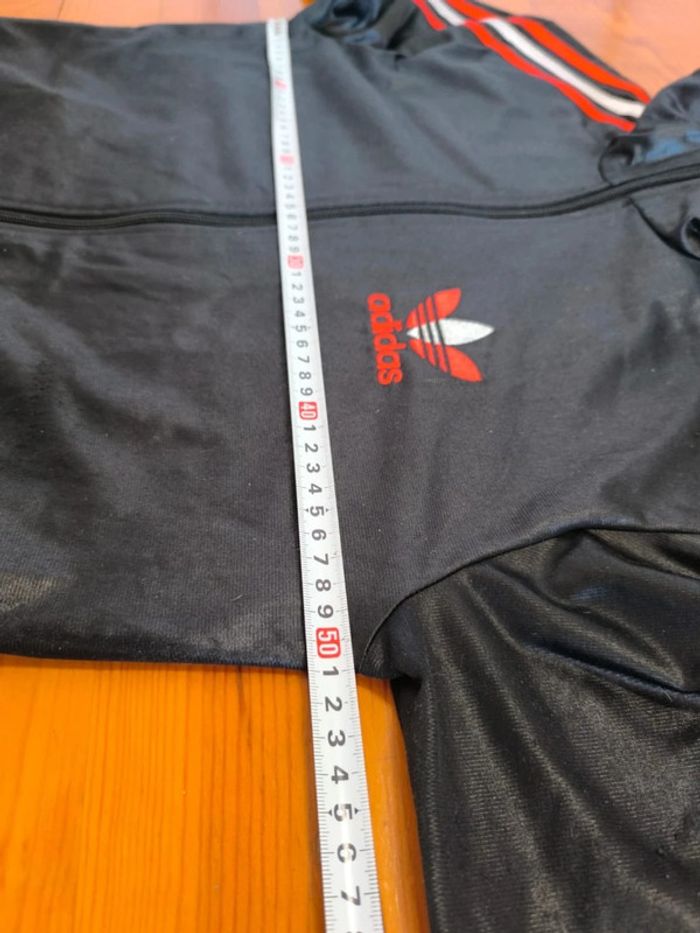 Veste Adidas - Chile 62 - Logo Brodé - Noir/Rouge/Argenté - Taille S - photo numéro 9