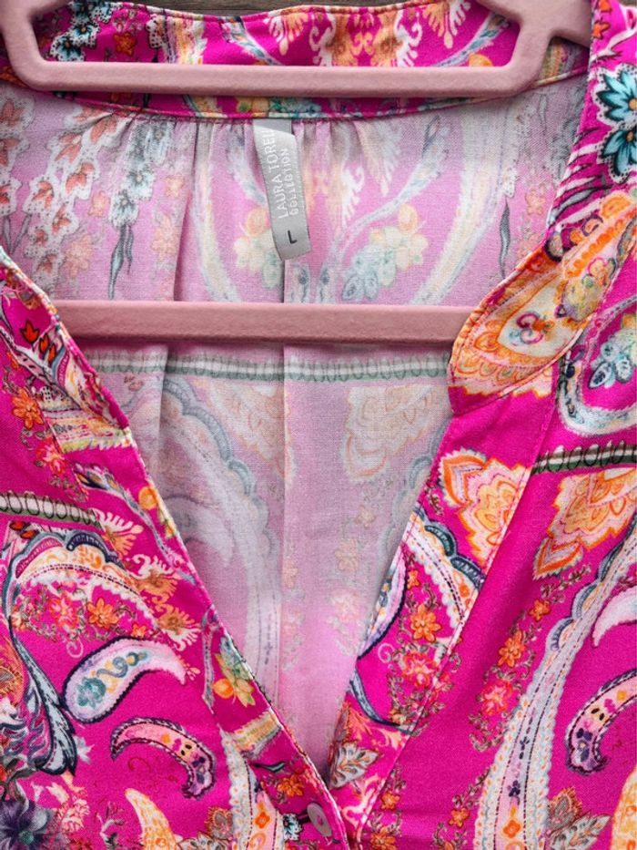 Robe longue rose - Taille L - photo numéro 7