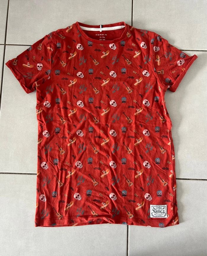 Tes shirt orange foncé Name It 14 ans