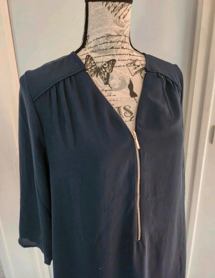 🌸Robe fluide marine Cache Cache – Taille 2 (M) – Très bon état🌸 - photo numéro 4