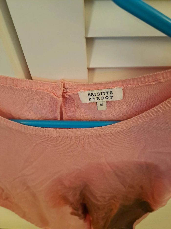 Brigitte bardot pull fin rose taille M - photo numéro 2