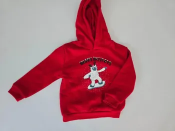 Sweat rouge à capuche