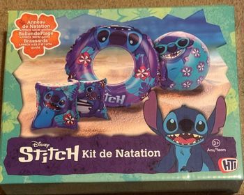 Kit de natation  Stitch : bouée, brassard et ballon gonflable