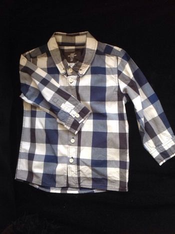 Chemise bleu et blanche H&M - 12/18 mois