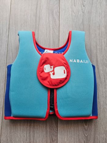 Gilet de natation mousse bleu-rouge 15 /18kg