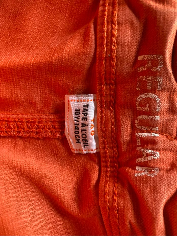 Pantalon chino orange brique 10 ans tape à l'œil - photo numéro 5