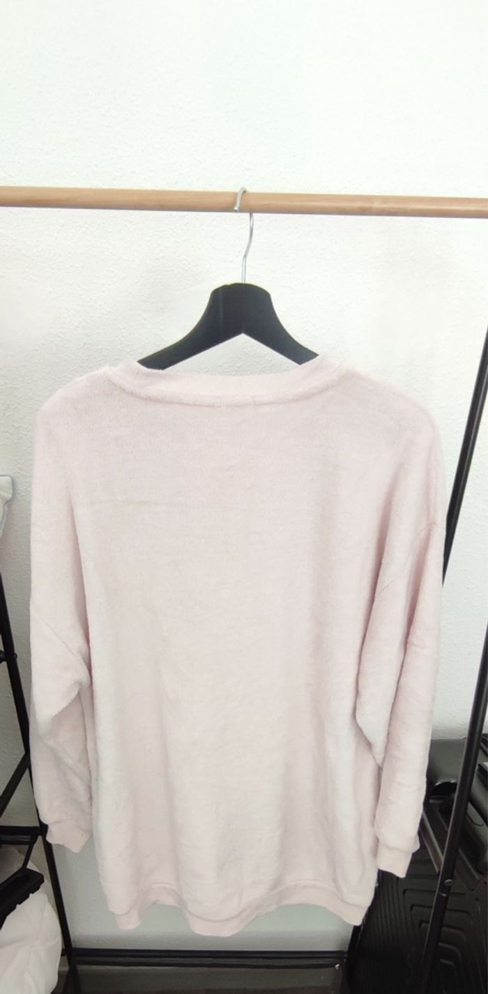 Pull doudou rose pâle "Sleep" col rond Oysho - Taille L - photo numéro 2