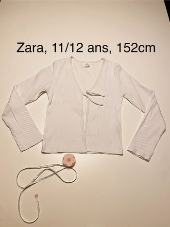 Gilet Zara blanc 12 ans