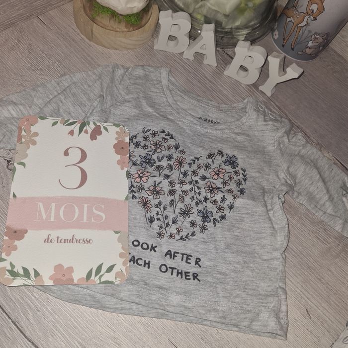 T-shirt manches longues 0-3 mois primark