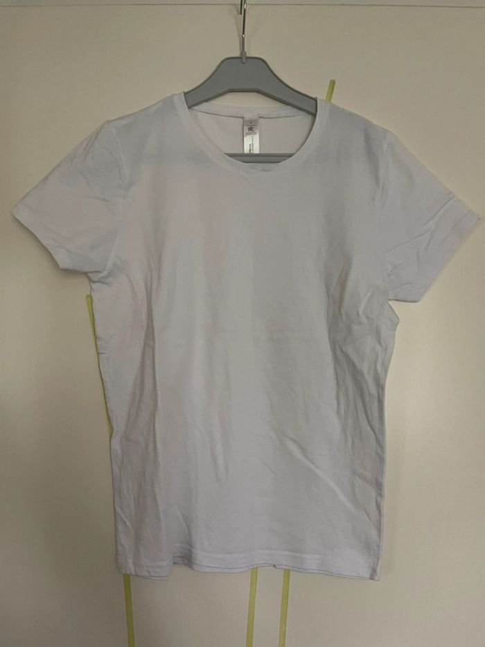 T-shirt B&C uni blanc
