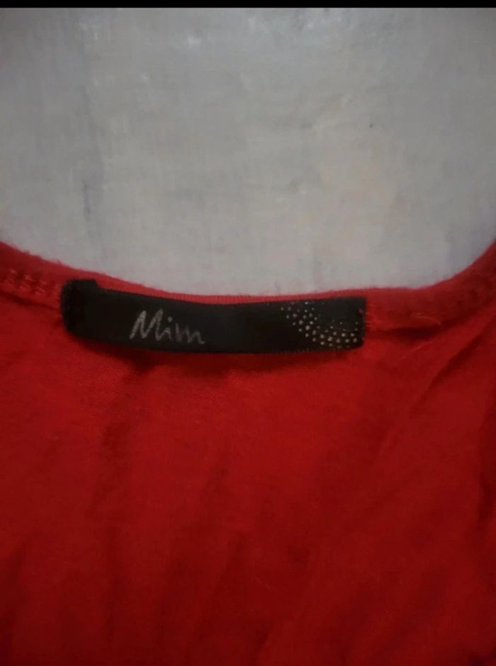 Magnifique haut manche longue rouge Mim taille 34 - photo numéro 2