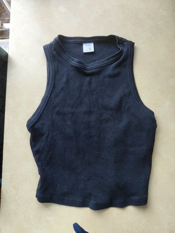 Crop Top noir Bershka M