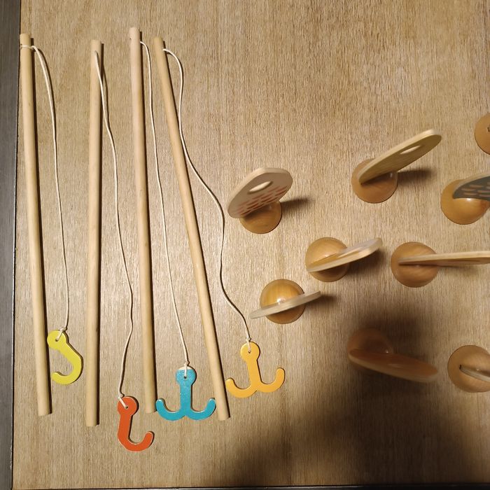 Jeu en bois de pêche attrape poisson - photo numéro 2