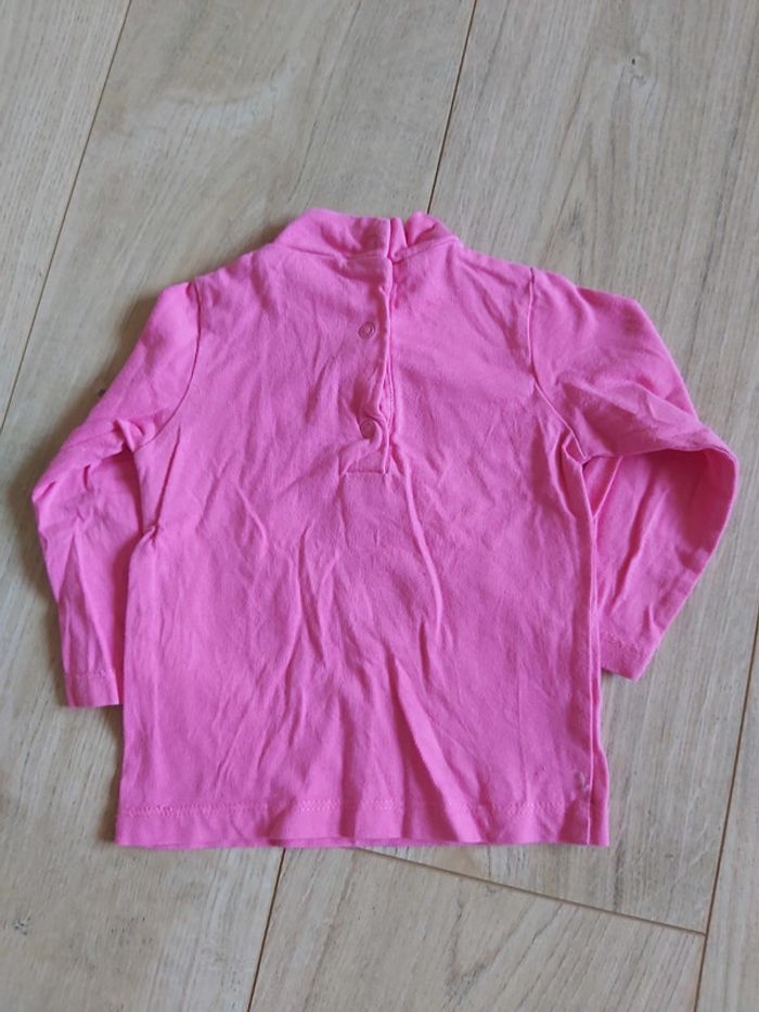 Tee-shirt col montant ML Disney Minnie 6 mois comme neuf (78) - photo numéro 4