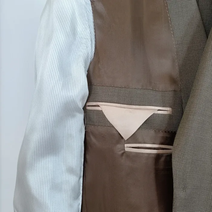 Veste de costume beige Optimal en bambou - Taille 52 A491 - photo numéro 16