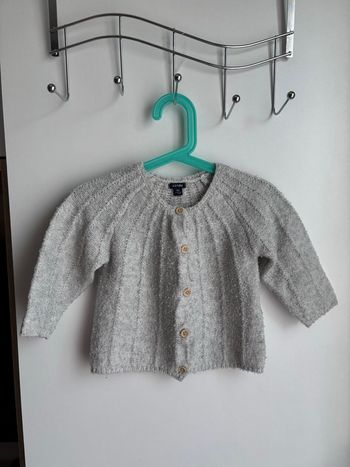 Gilet pailleté chaud gris Kiabi taille 18 mois fille