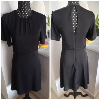 Robe noir avec pois violet H&M 34