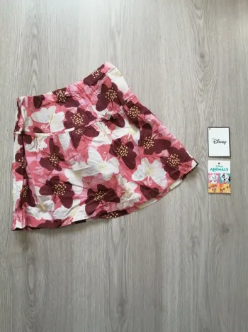 Jupe rose à motifs papillon blancs et bordeaux / mystic / (6ans)