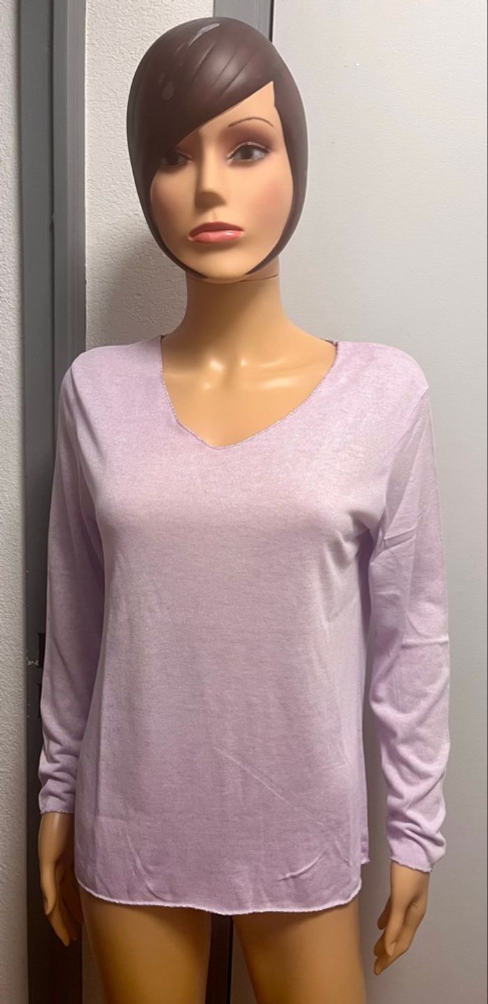 Pull léger mauve - photo numéro 2