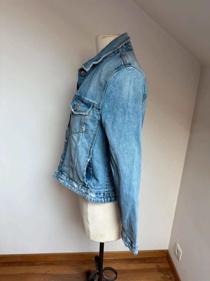 Belle veste en jean Zara bleu used 🌸 40 L - photo numéro 5