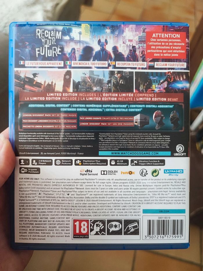 Watch dog legion limited edition ps5 - photo numéro 2
