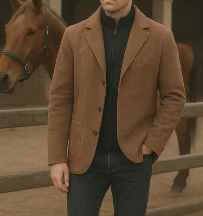 Veste en cuir Marlboro Classics taille L