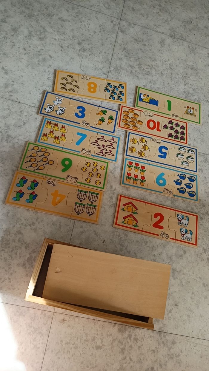 Jeux chiffre en bois - photo numéro 2