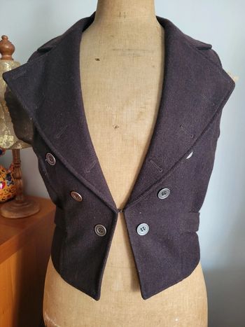 Gilet/bolero vintage t38 marron