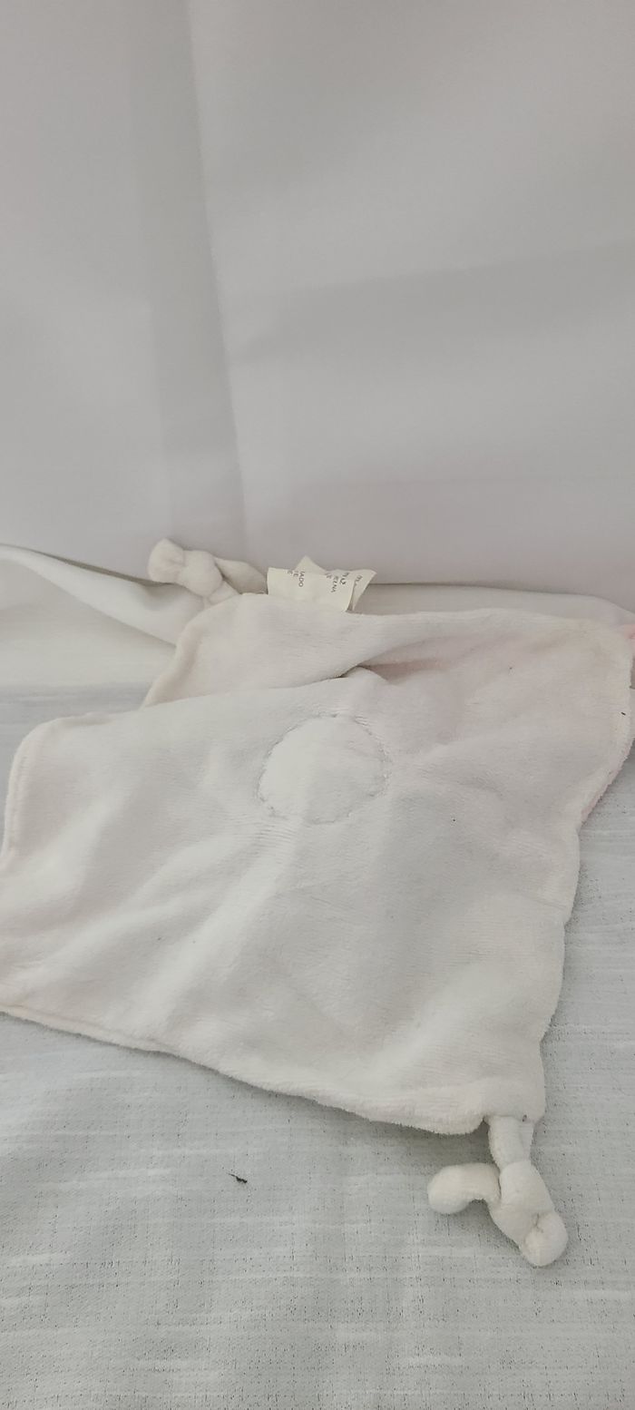 Doudou plat Ours indien rose blanc SIPLEC LECLERC - photo numéro 4