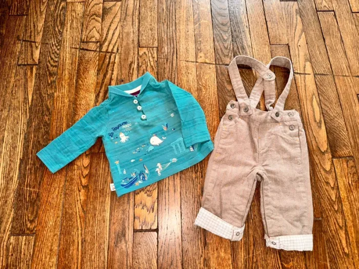 T-shirt sergent major et bas vertbaudet 3 mois