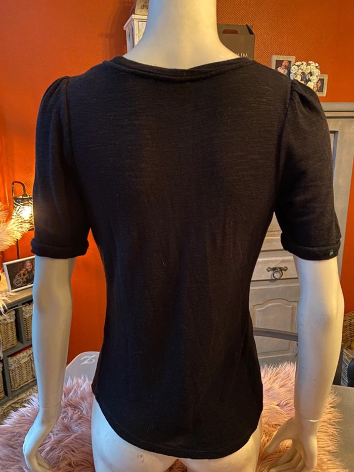 T-shirt noir stretch H&M 🌸 taille M - photo numéro 5