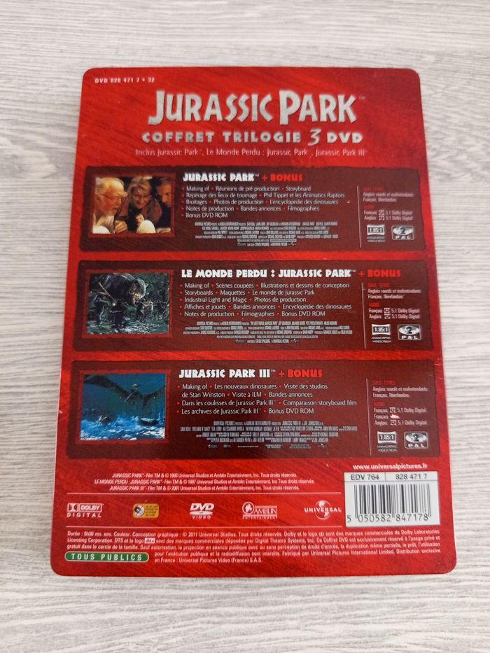 Coffret DVD Jurassic Park - photo numéro 2