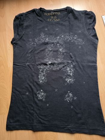 T-shirt gris-noir Hapiness taille S