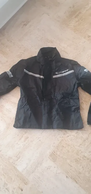 Veste Moto Imperméable Noir Xs avec étui de transport