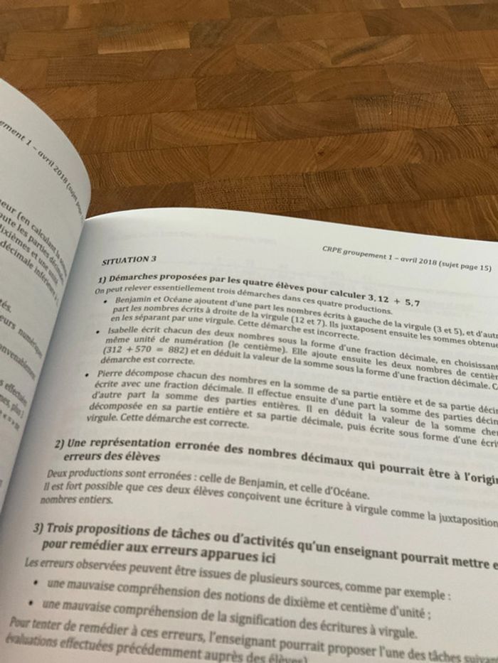 Annales CRPE mathématiques, sujet corrigé et éléments de formation - photo numéro 6