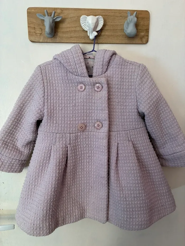 Jolie manteau à capuche automne/hiver, 3 ans, Vertbaudet. - photo numéro 2