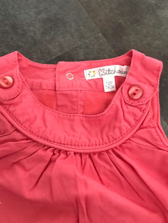 Robe sans manches rose 12 mois Kitchoun - photo numéro 2