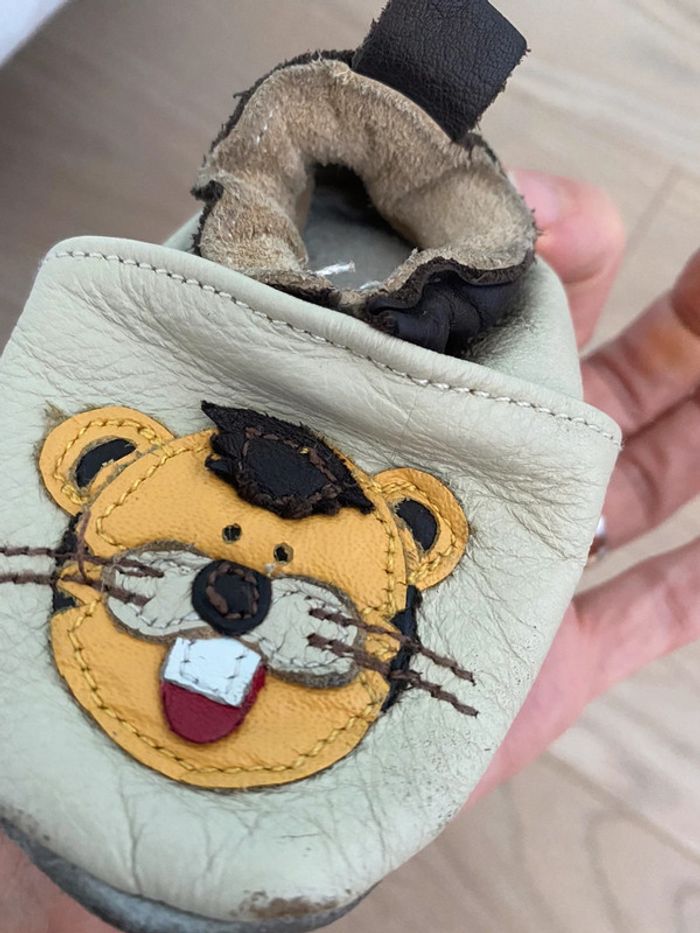 Chaussons en cuir 0/6 mois - photo numéro 2