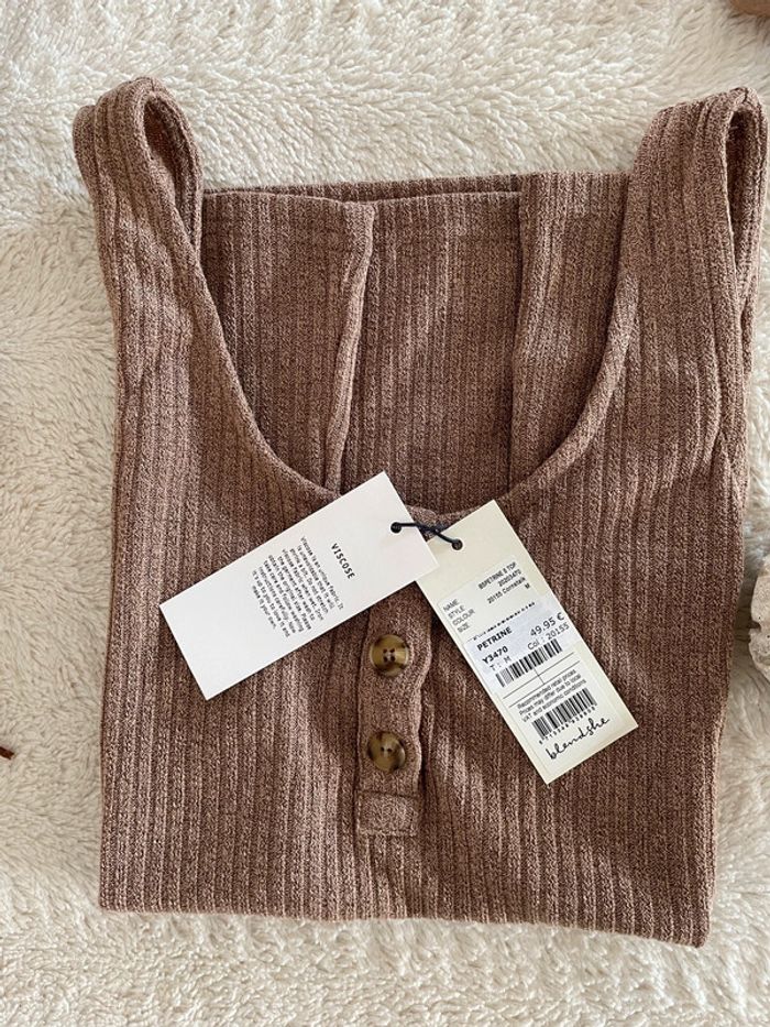 Superbe débardeur taupe neuf BlendShe M - photo numéro 3