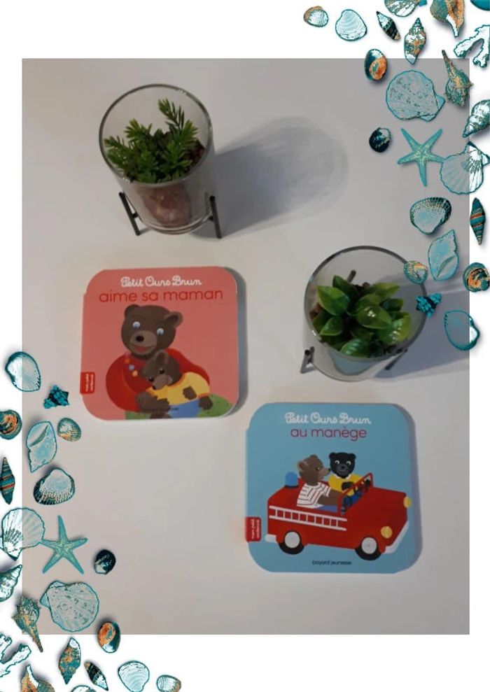 Lot 2 petit ours brun cartonnees dès 6mois